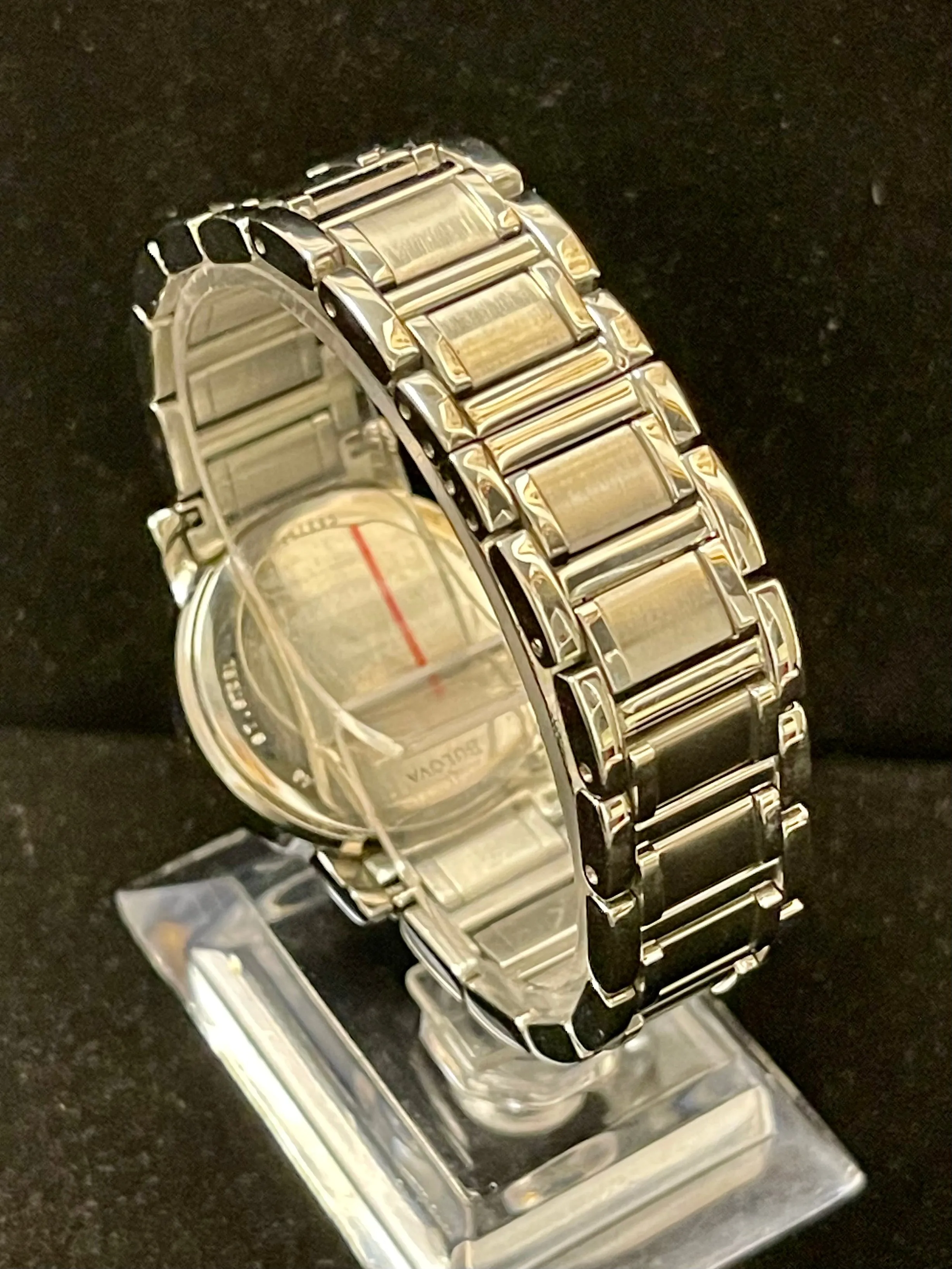 Bulova Beautiful Chrono Pink MOP SS & Diamonds Ladies Wrist Watch- $2K APR w/COA