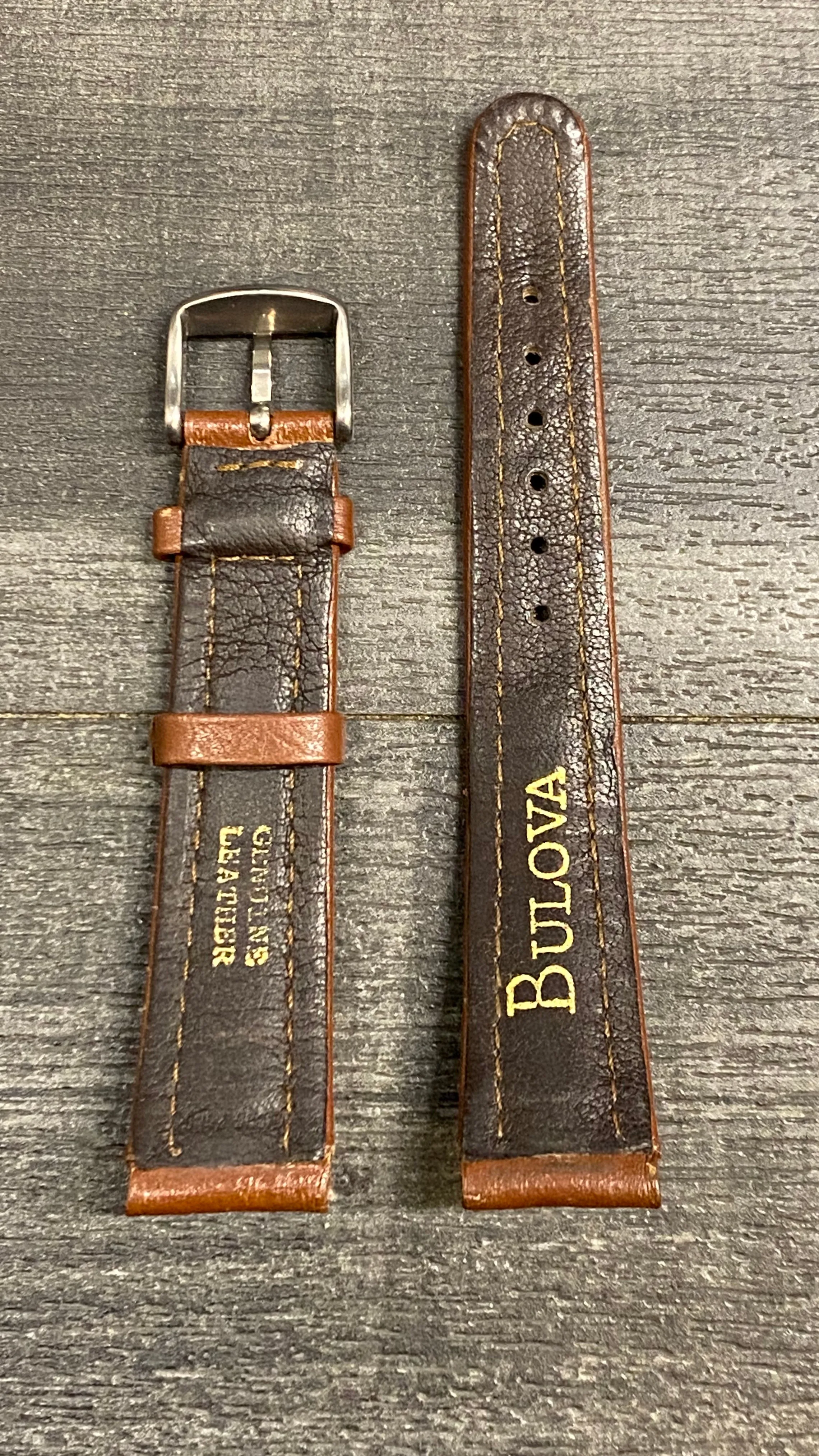 BULOVA Brown Padded Leather Watch Strap - $300 APR VALUE w/ CoA! ✓