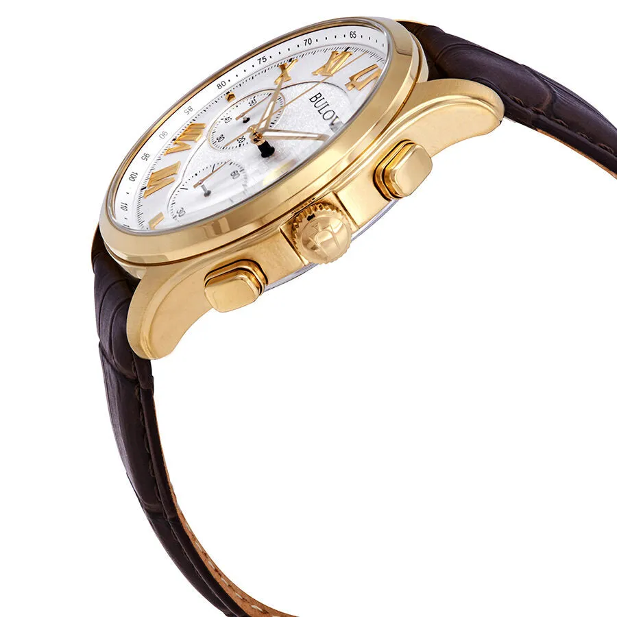 Bulova Classic White Textured Dial Men's Chronograph Watch 97B169