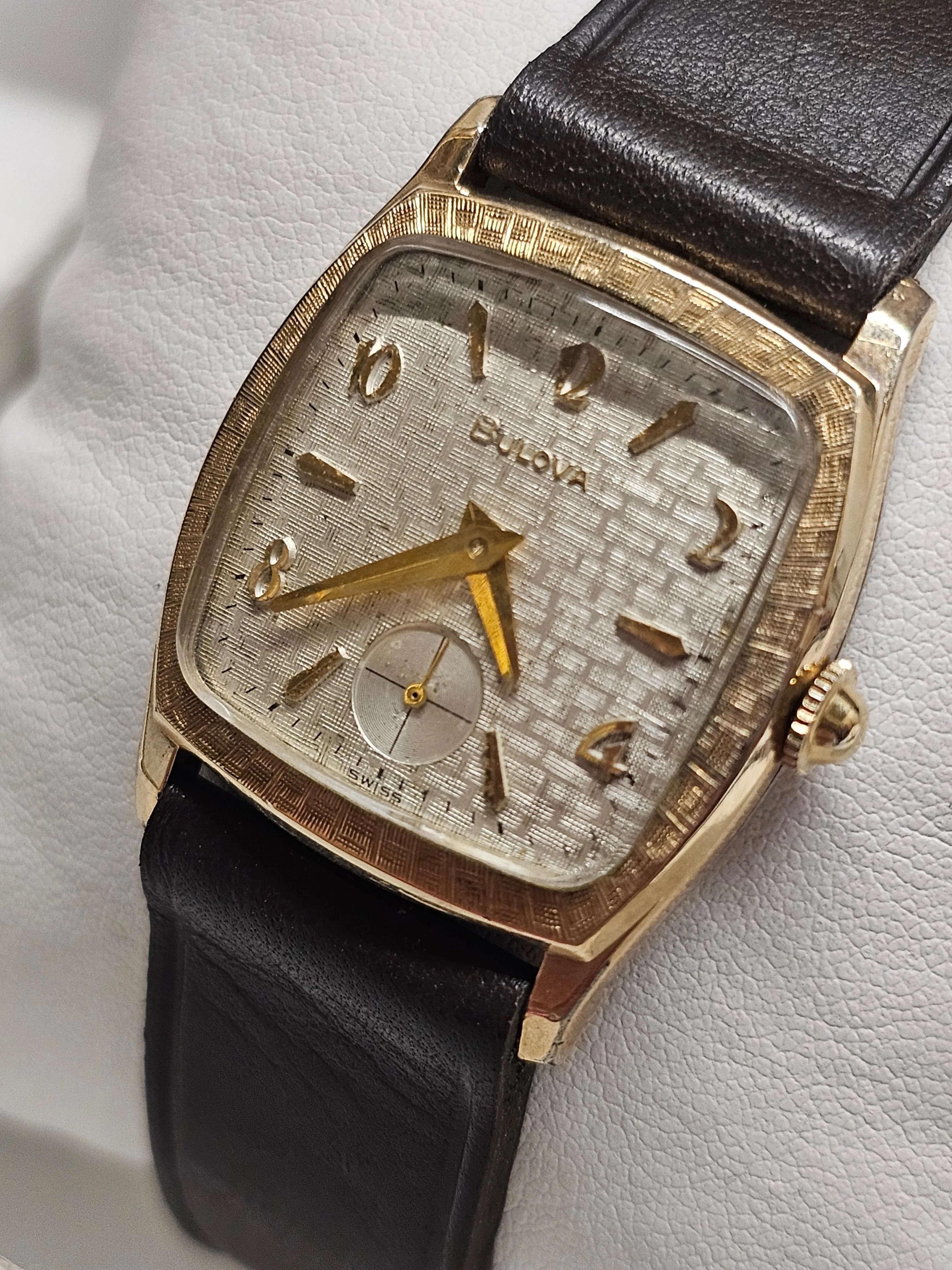 BULOVA, Vintage 1950s, 10K RGP Bezel & Steel Back, Men's Watch - $6K APR w/ COA!