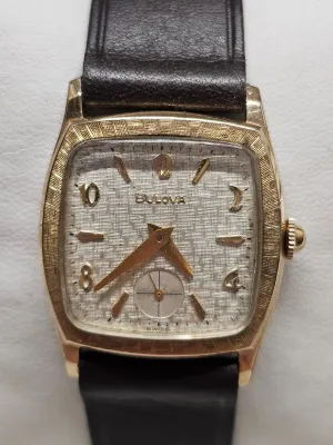BULOVA, Vintage 1950s, 10K RGP Bezel & Steel Back, Men's Watch - $6K APR w/ COA!