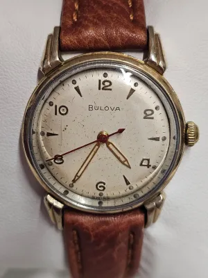 Bulova Vintage 1950s Gold Tone & Steel Unique Men's Wristwatch - $6K APR w/ COA!