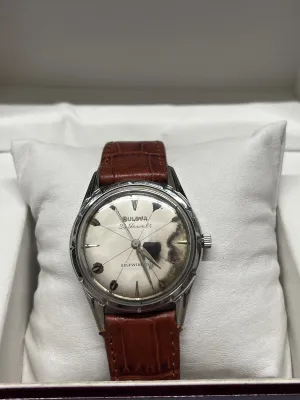 BULOVA Vintage 1950's SS Men's Wristwatch Beautiful Design - $6,5K APR w/ COA!!!