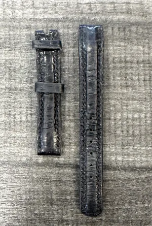 Bvlgari Black Padded Stitched Crocodile Watch Strap - $750 APR w/ CoA!