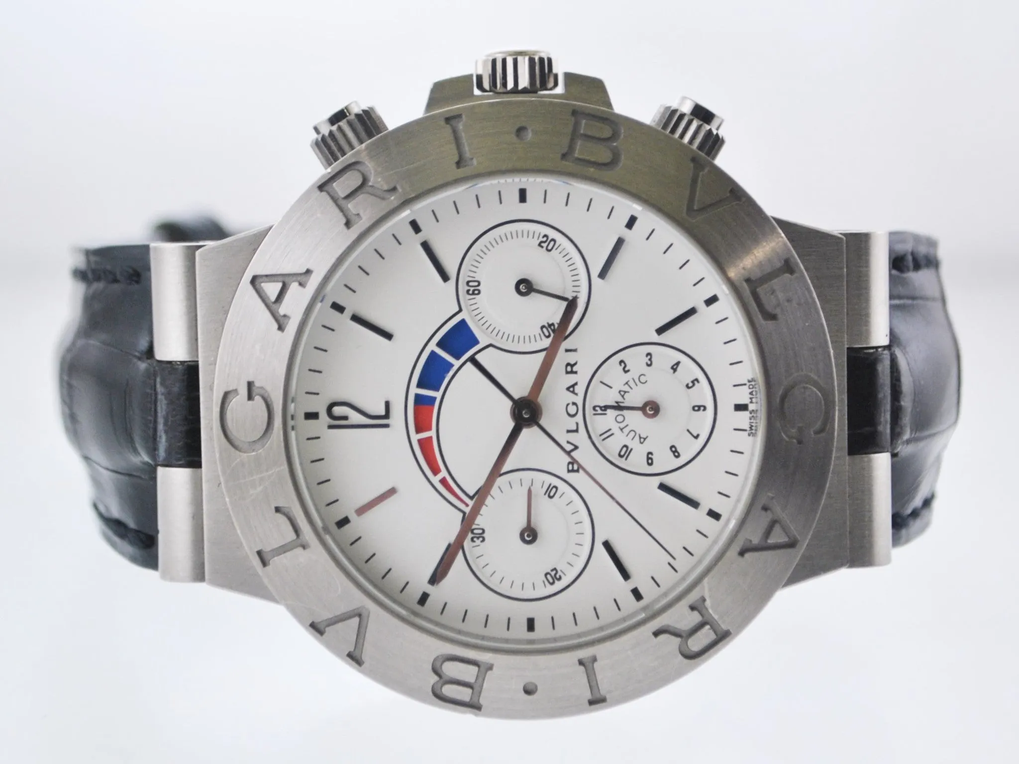BVLGARI Diagono Regatta Chronograph Automatic Watch 18KWG - $25K VALUE!