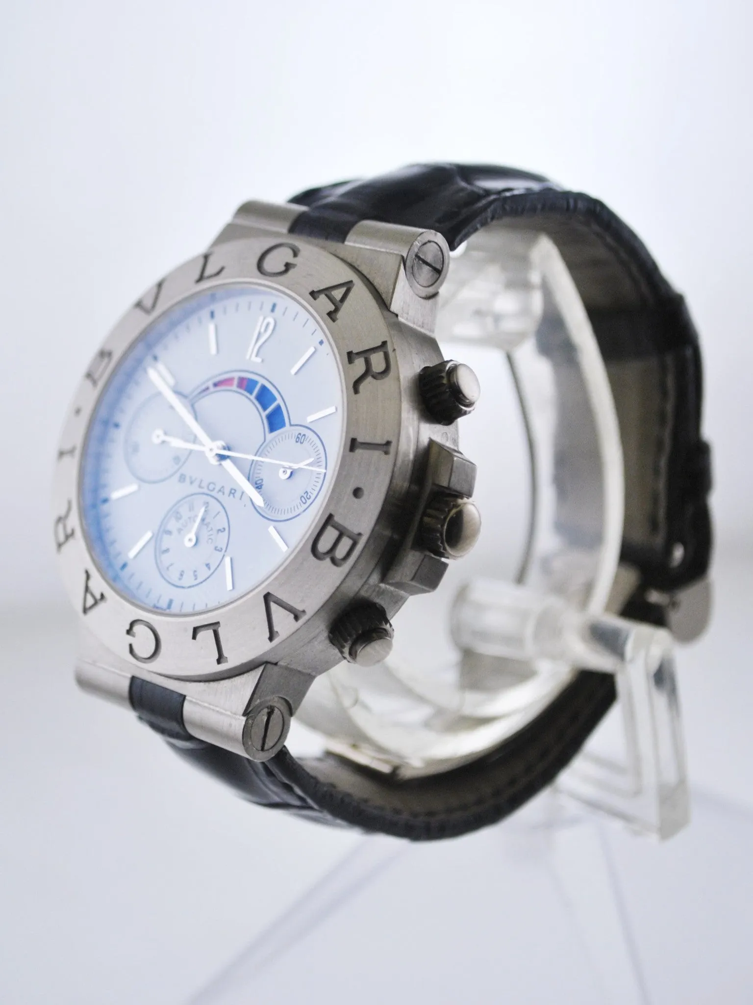 BVLGARI Diagono Regatta Chronograph Automatic Watch 18KWG - $25K VALUE!