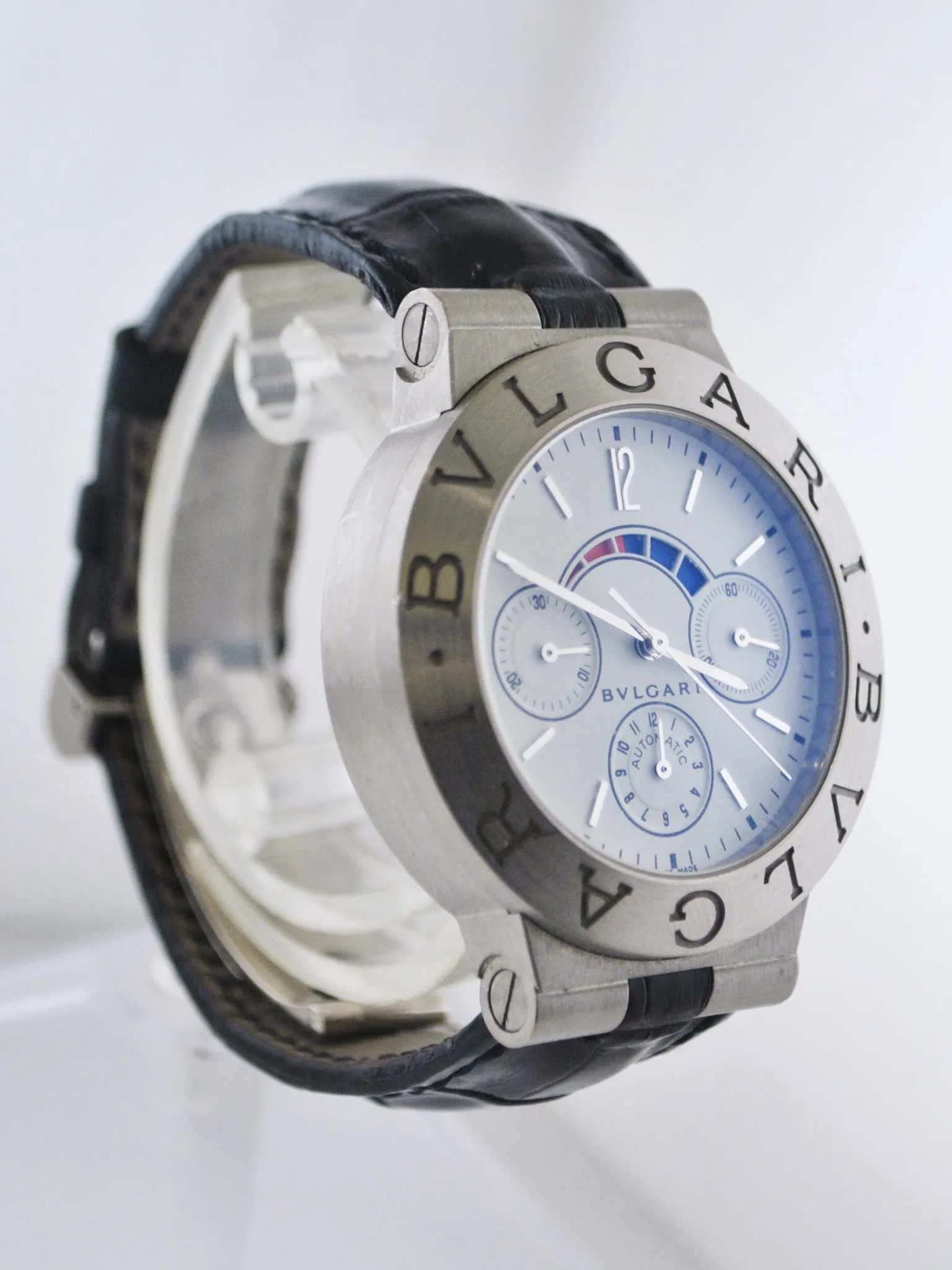 BVLGARI Diagono Regatta Chronograph Automatic Watch 18KWG - $25K VALUE!