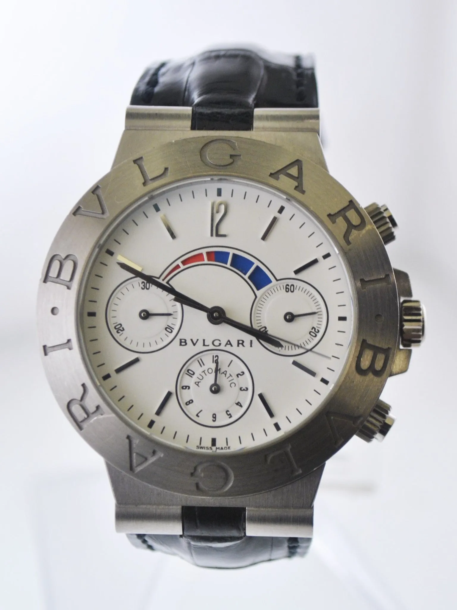 BVLGARI Diagono Regatta Chronograph Automatic Watch 18KWG - $25K VALUE!