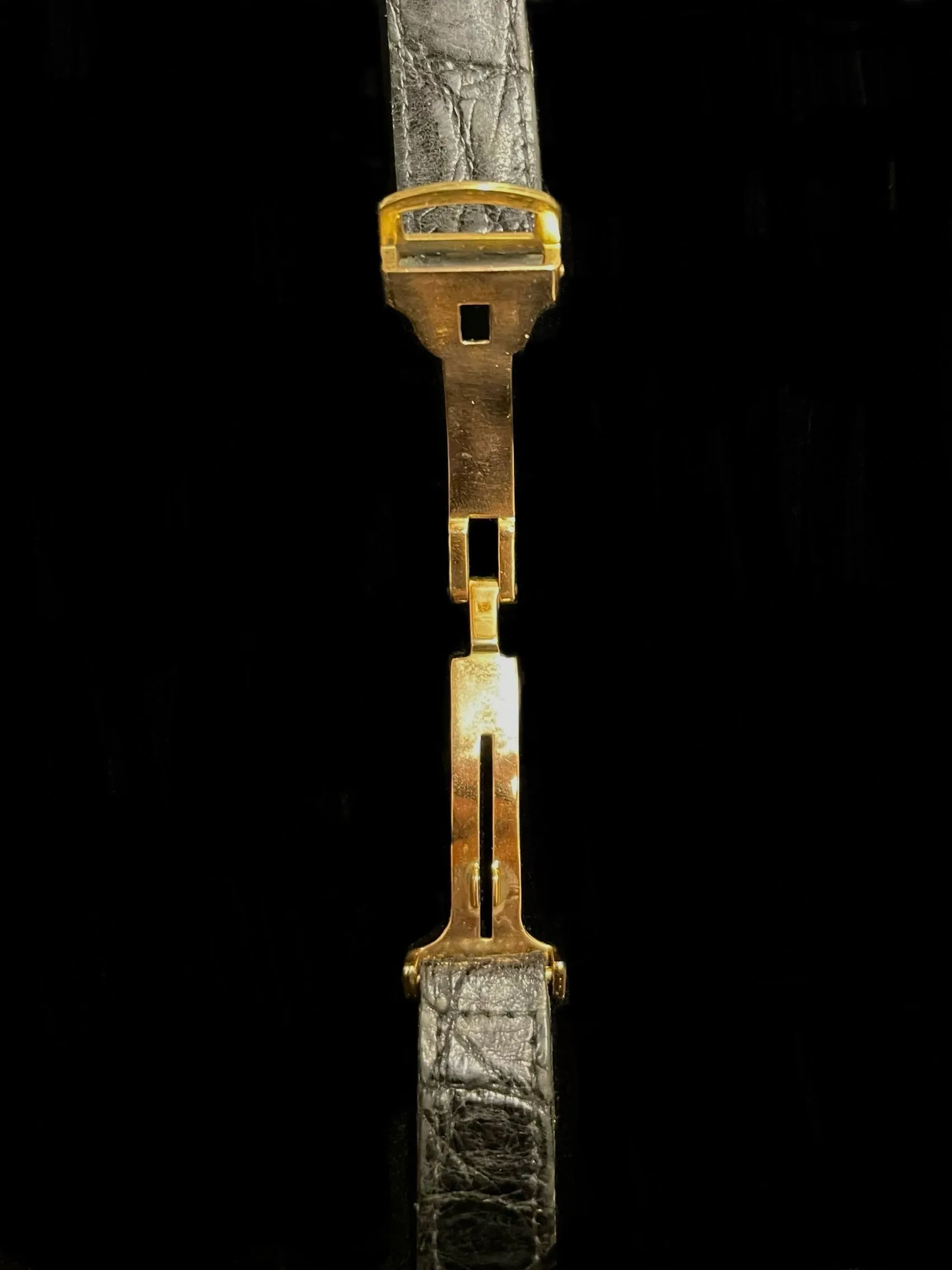 Cartier Black Crocodile Watch Strap For Deployment Buckle - $1,500 APR w/ CoA!!!