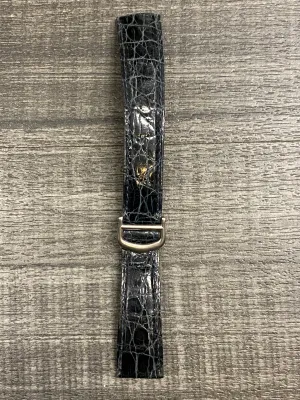 CARTIER Dark Blue Padded Crocodile Leather Watch Strap for Deployment - $800 APR VALUE w/ CoA! ✓