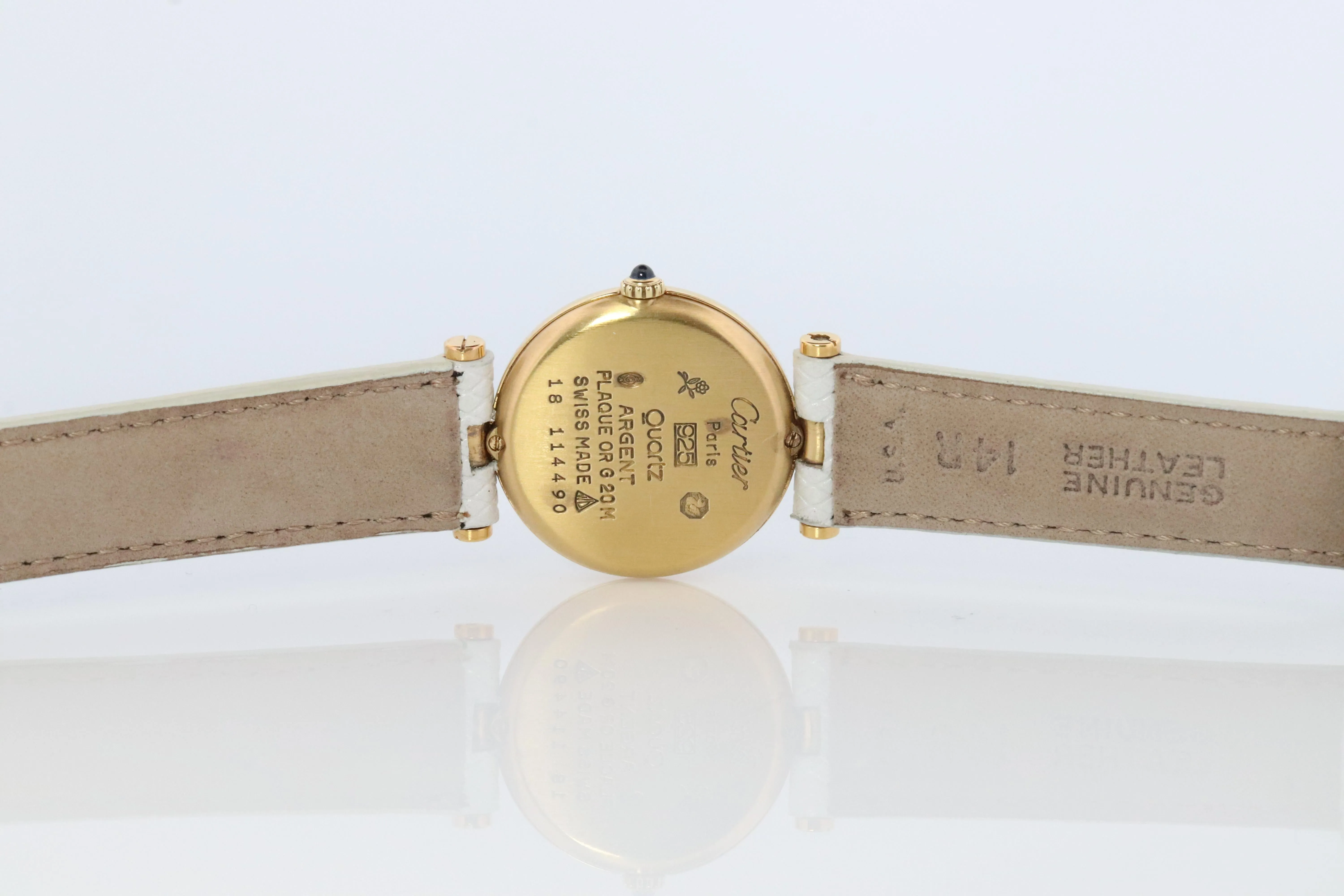 Cartier Watch. Must de Cartier Vendome Round Argent Vermeil 24mm Dial.