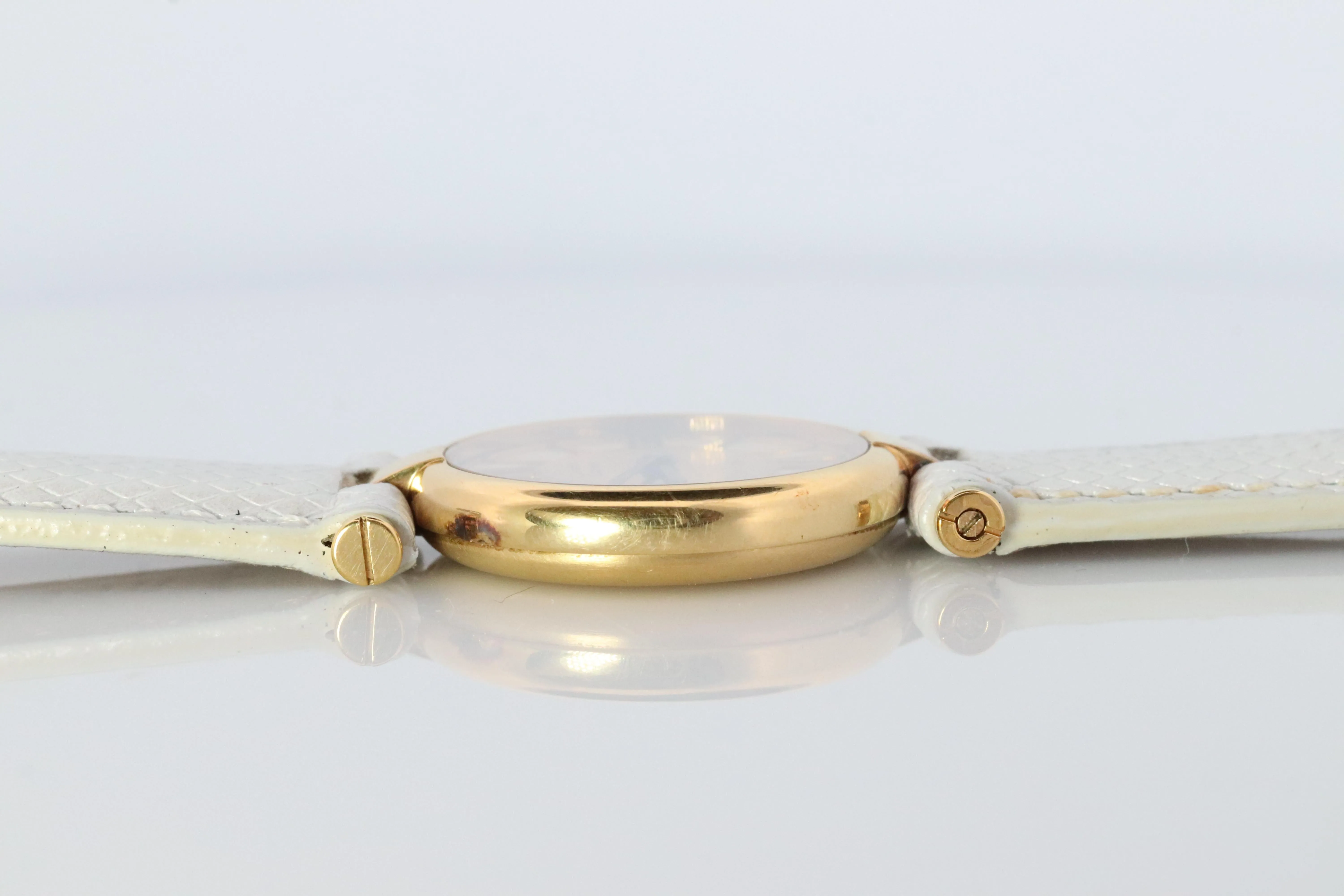 Cartier Watch. Must de Cartier Vendome Round Argent Vermeil 24mm Dial.