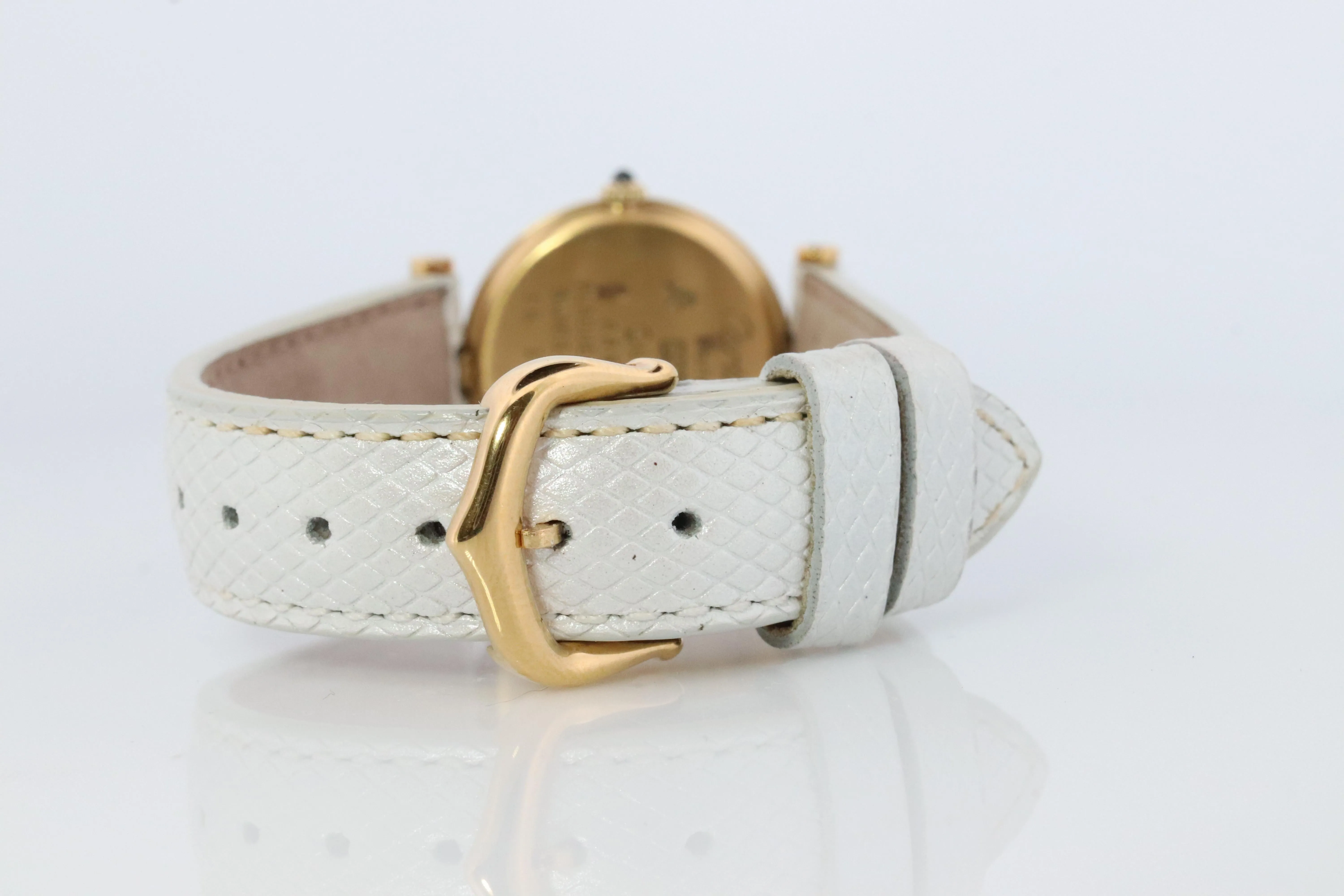 Cartier Watch. Must de Cartier Vendome Round Argent Vermeil 24mm Dial.