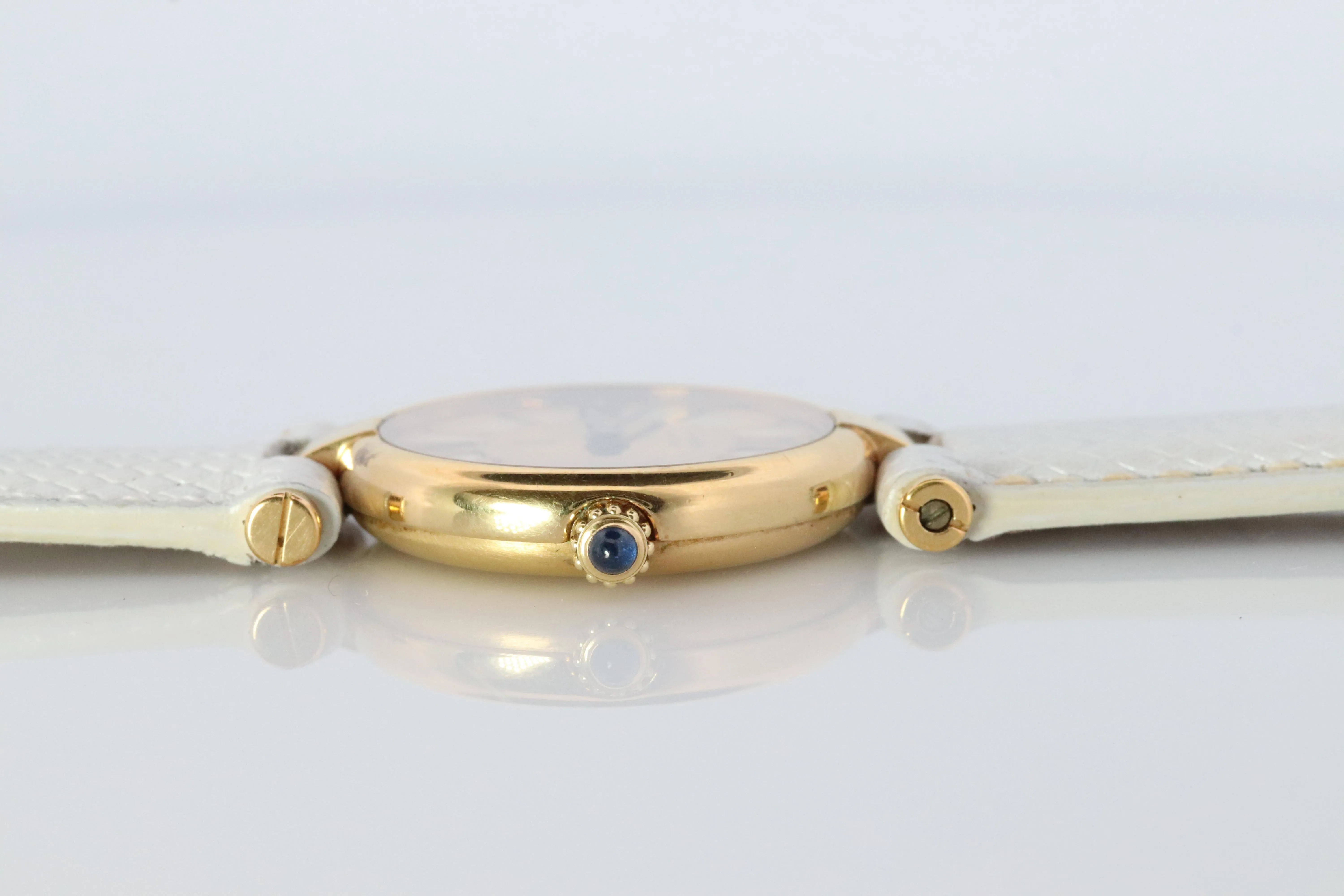 Cartier Watch. Must de Cartier Vendome Round Argent Vermeil 24mm Dial.