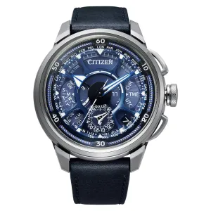 Citizen Mens Eco-Drive Satellite Wave F900 Blue Dial Strap Japanese Quartz Chronograph Watch - CC7000-01L