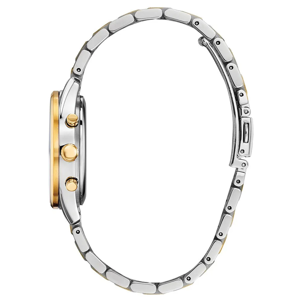 Citizen Womens Chandler White Dial Multicolor Band Chronograph Stainless Steel Watch - FB1444-56D