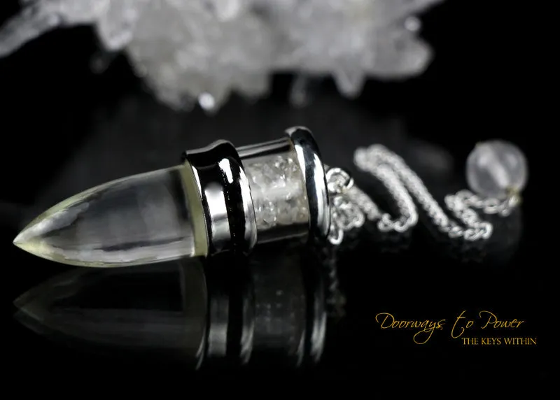 Clear Quartz Herkimer Diamond Crystal Pendulum