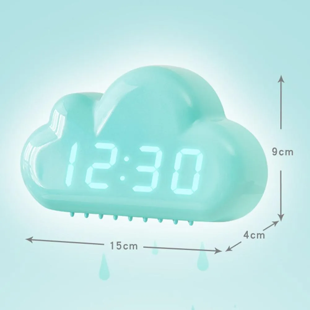 Cloud Alarm Clock Kids Light LED Table Voice Control Digital Alarm Clock USB Powered Electronic Desktop Clocks Wake Up Clock