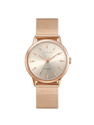 Crystal Rose Gold Watch | Rose Gold Mesh Strap