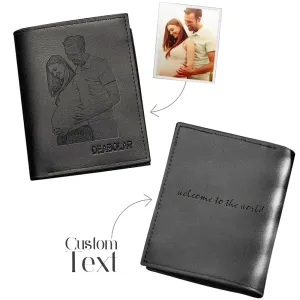 Custom Money Clip Wallet With Zipper Coin Pouch Valentine's Day Gifts For Lovers