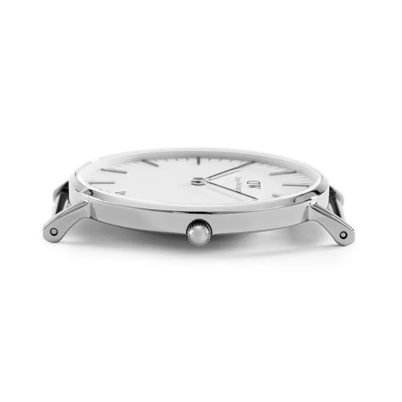 Daniel Wellington Classic Glasgow 36mm Women's Silver Watch DW00100047