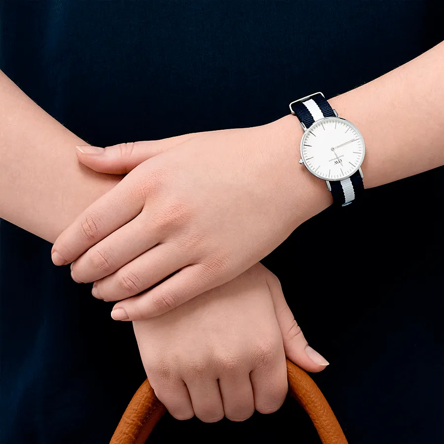 Daniel Wellington Classic Glasgow 36mm Women's Silver Watch DW00100047