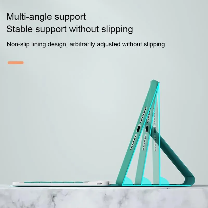 Detachable Bluetooth Keyboard Case For Ipad Mini 6 With Colourful Backlight & Holder