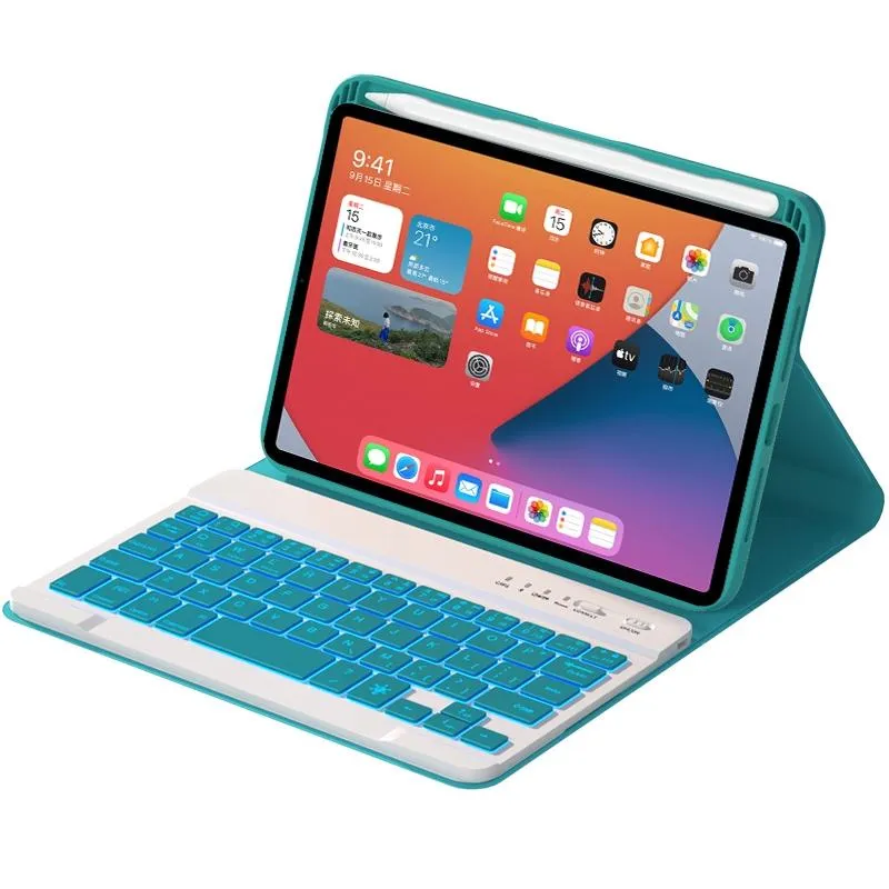 Detachable Bluetooth Keyboard Case For Ipad Mini 6 With Colourful Backlight & Holder
