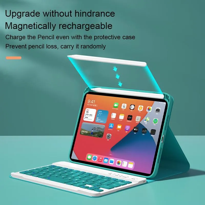 Detachable Bluetooth Keyboard Case For Ipad Mini 6 With Colourful Backlight & Holder