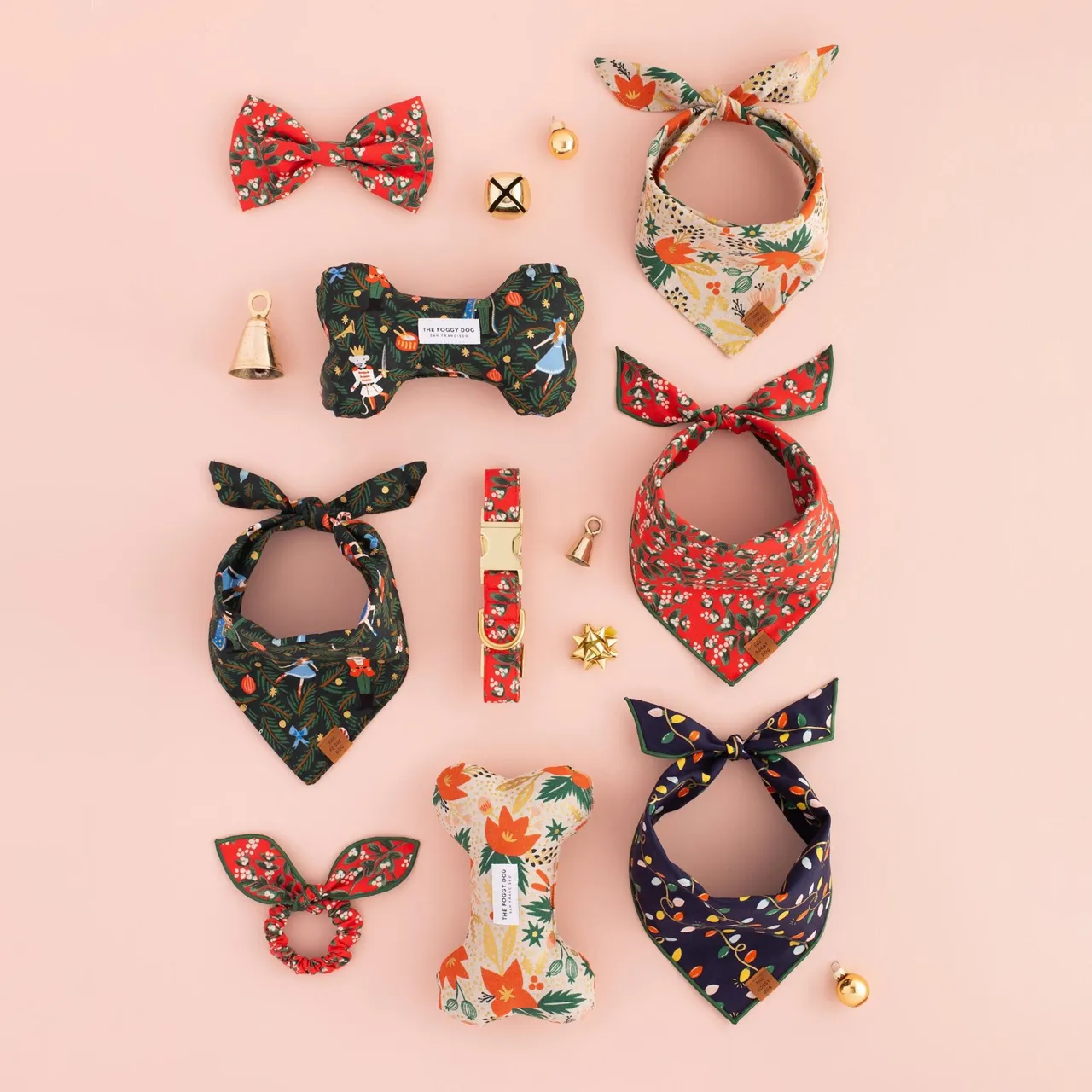 Dog and Cat Bandana: Rifle Paper Co. x TFD Mistletoe