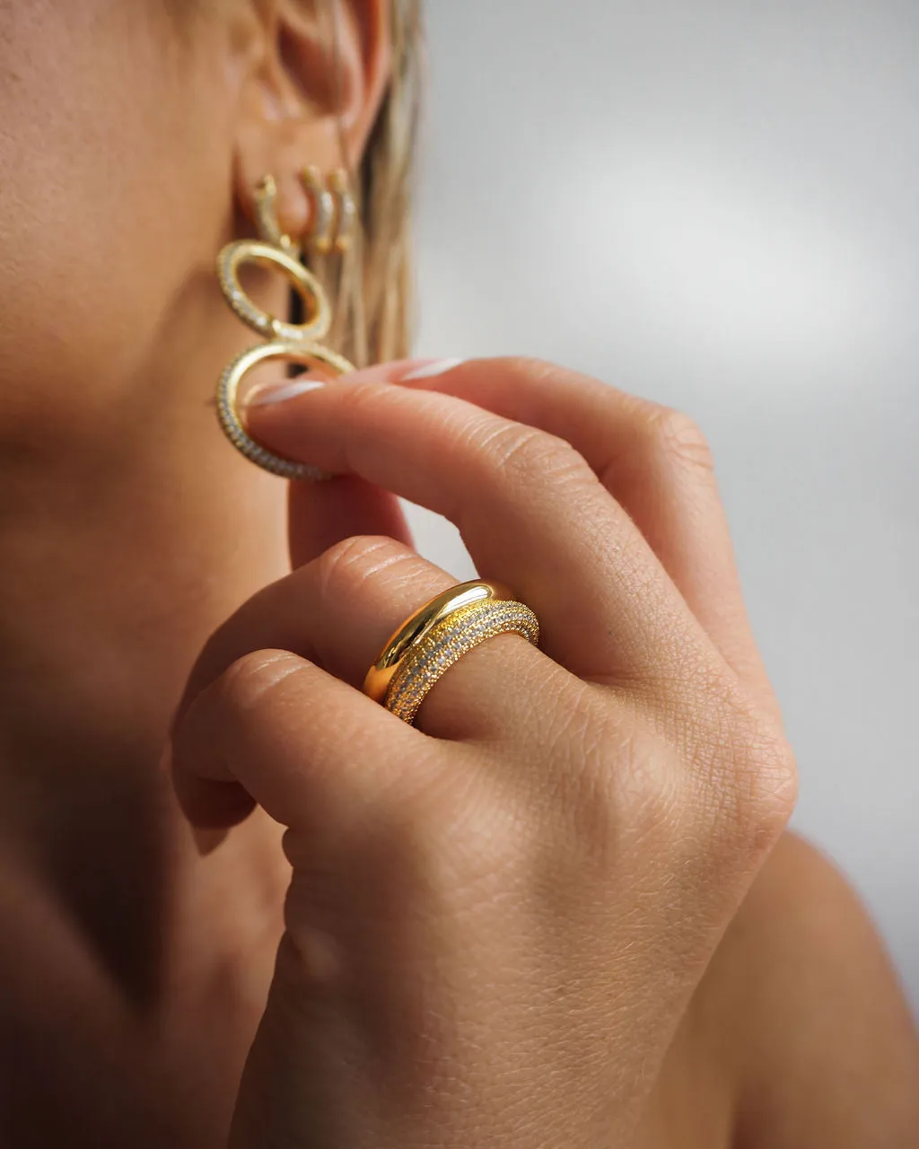 Double Amalfi Ring in Gold Size 6