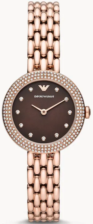 EA Watch Two Hand Rose Gold Ladies D