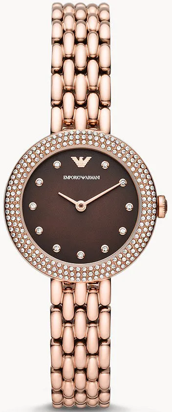 EA Watch Two Hand Rose Gold Ladies D