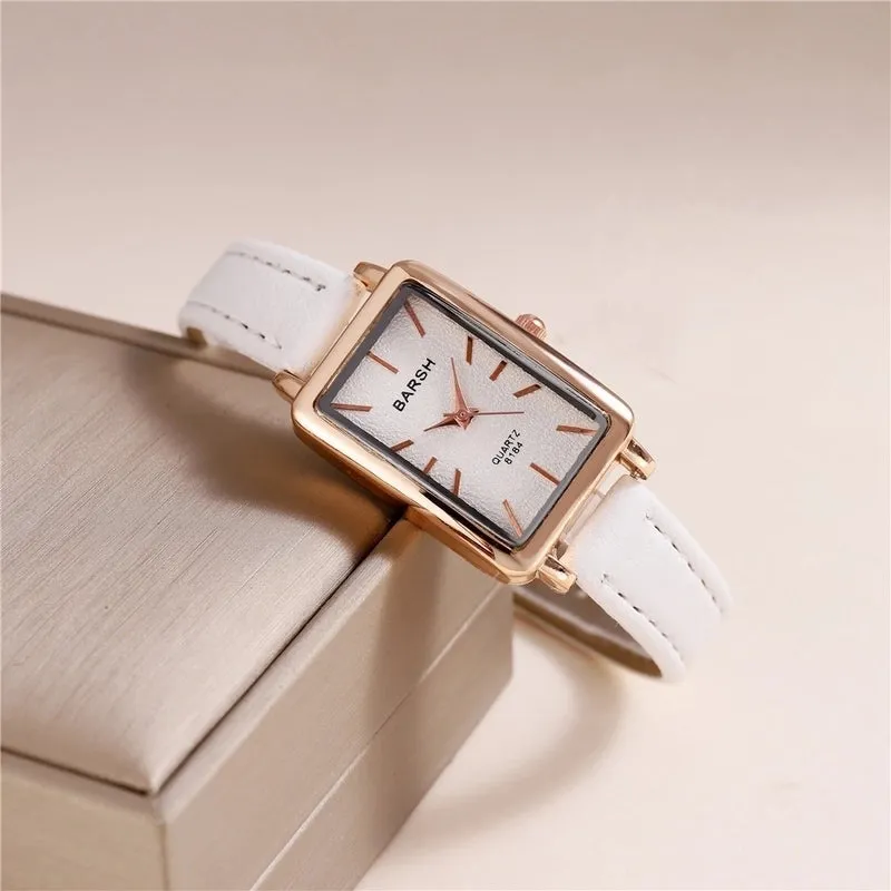 Elegant Rectangle Buckle Quartz Women's Watches