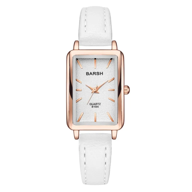 Elegant Rectangle Buckle Quartz Women's Watches