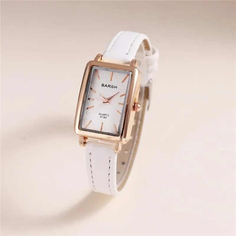 Elegant Rectangle Buckle Quartz Women's Watches