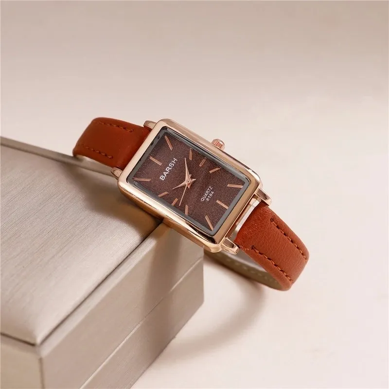 Elegant Rectangle Buckle Quartz Women's Watches
