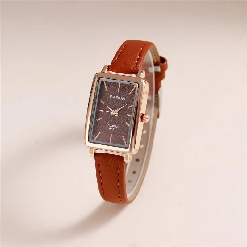 Elegant Rectangle Buckle Quartz Women's Watches