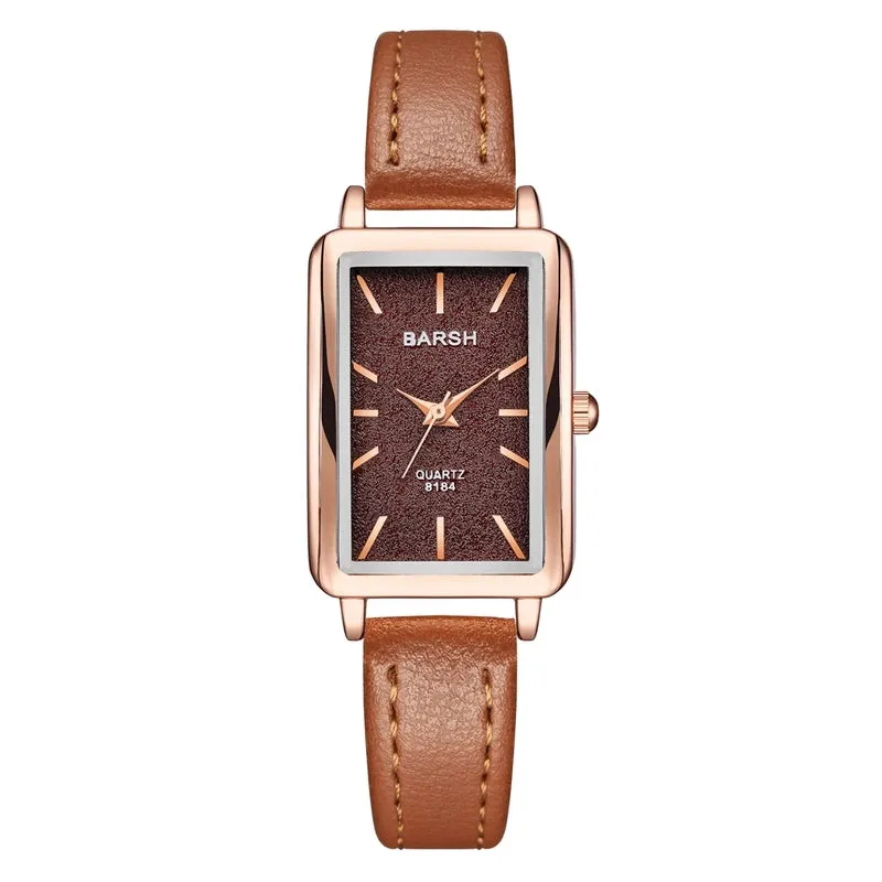 Elegant Rectangle Buckle Quartz Women's Watches