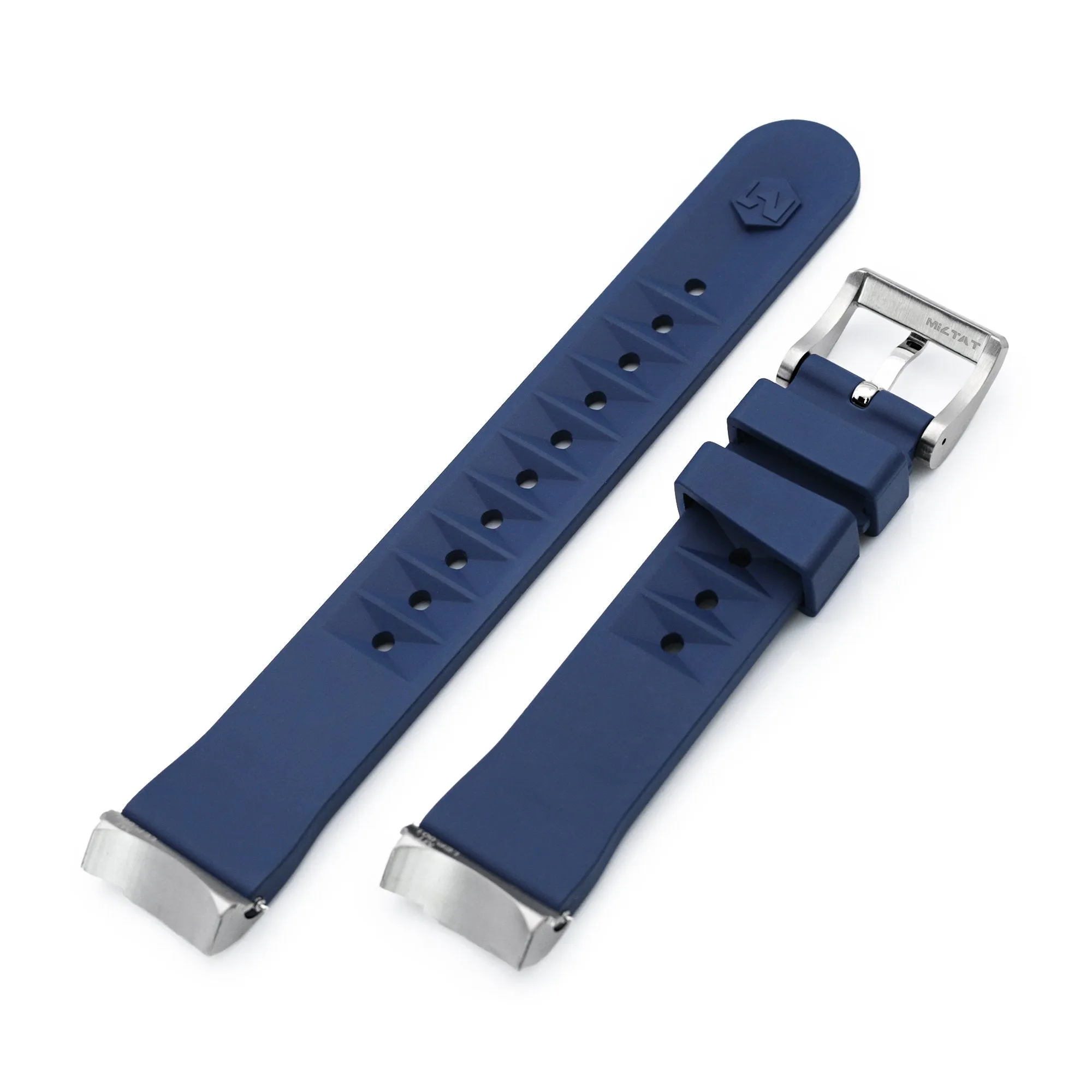 Endlink Plus Chaffle Navy Blue FKM Rubber watch strap compatible with Seiko Sumo SPB103