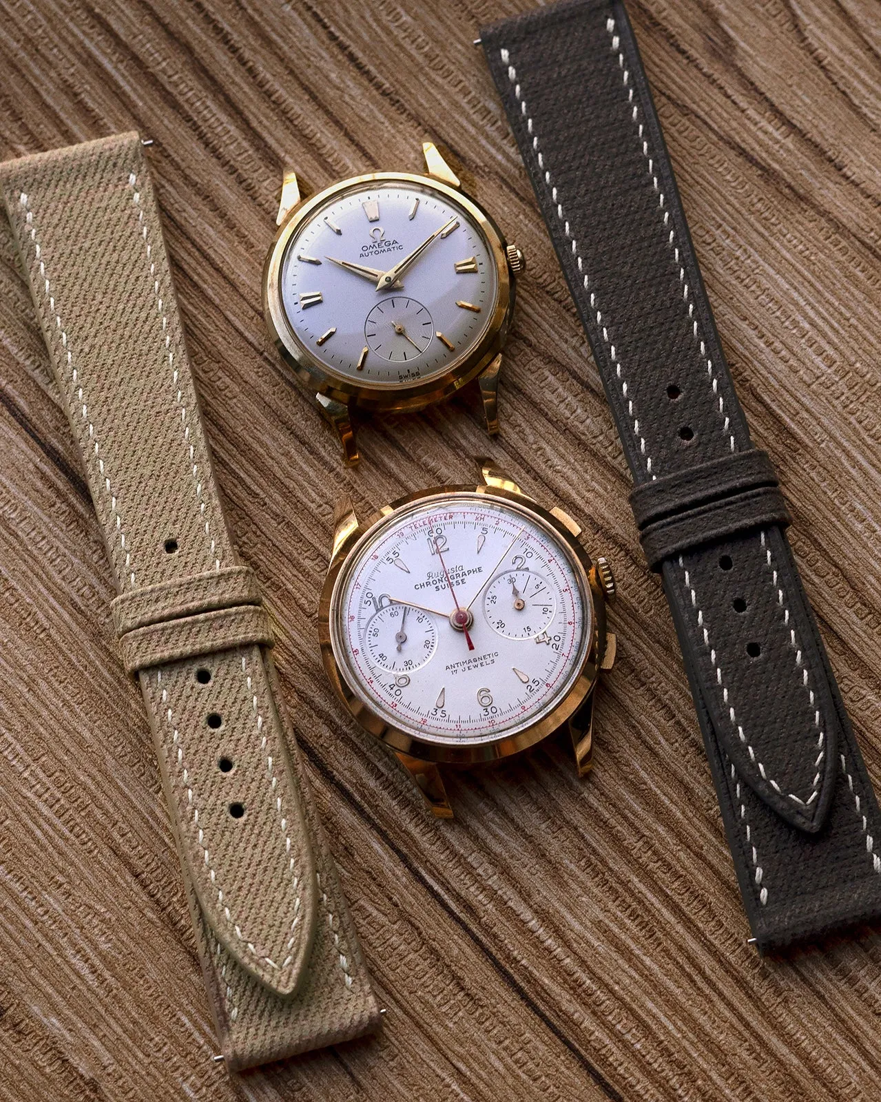 Fabric Leather Strap (Aged Wood)