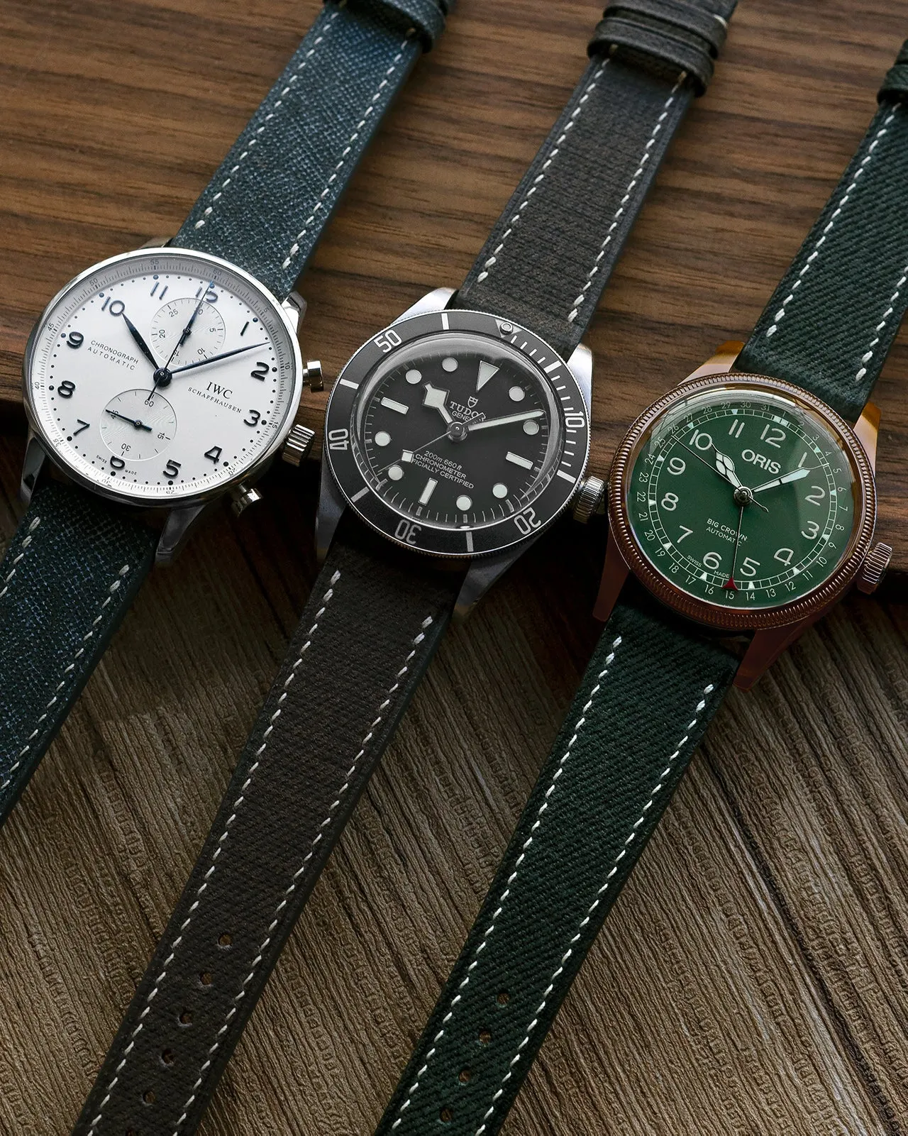 Fabric Leather Strap (Aged Wood)