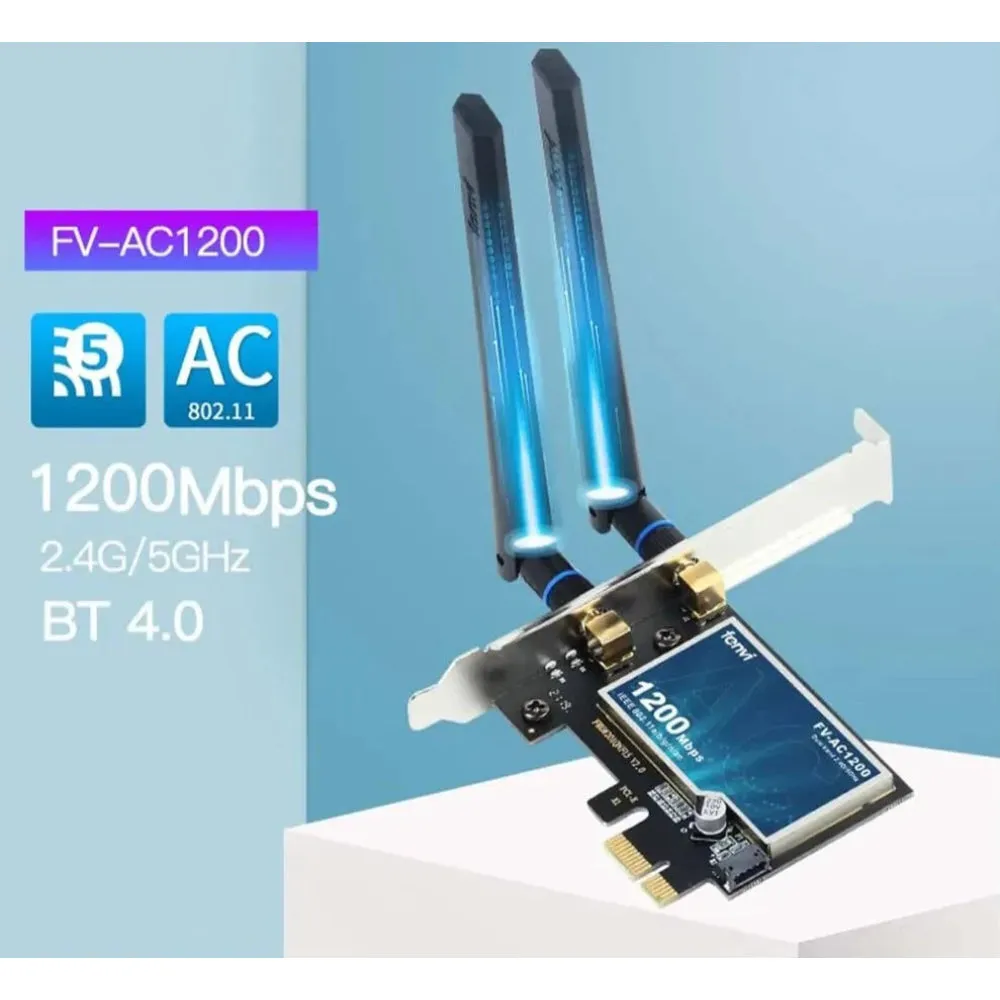 Fenvi 1200mbps Dual Band Wifi Card with Bluetooth4.0