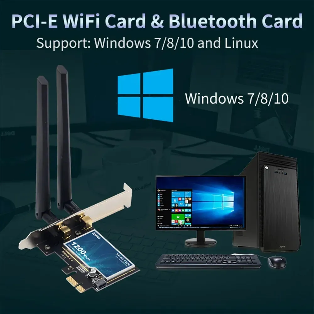 Fenvi 1200mbps Dual Band Wifi Card with Bluetooth4.0