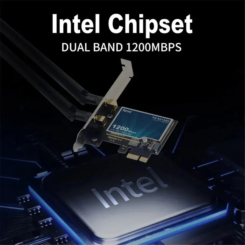 Fenvi 1200mbps Dual Band Wifi Card with Bluetooth4.0