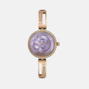 Fria Women Rose Gold Analog Brass Watch TWEL16502