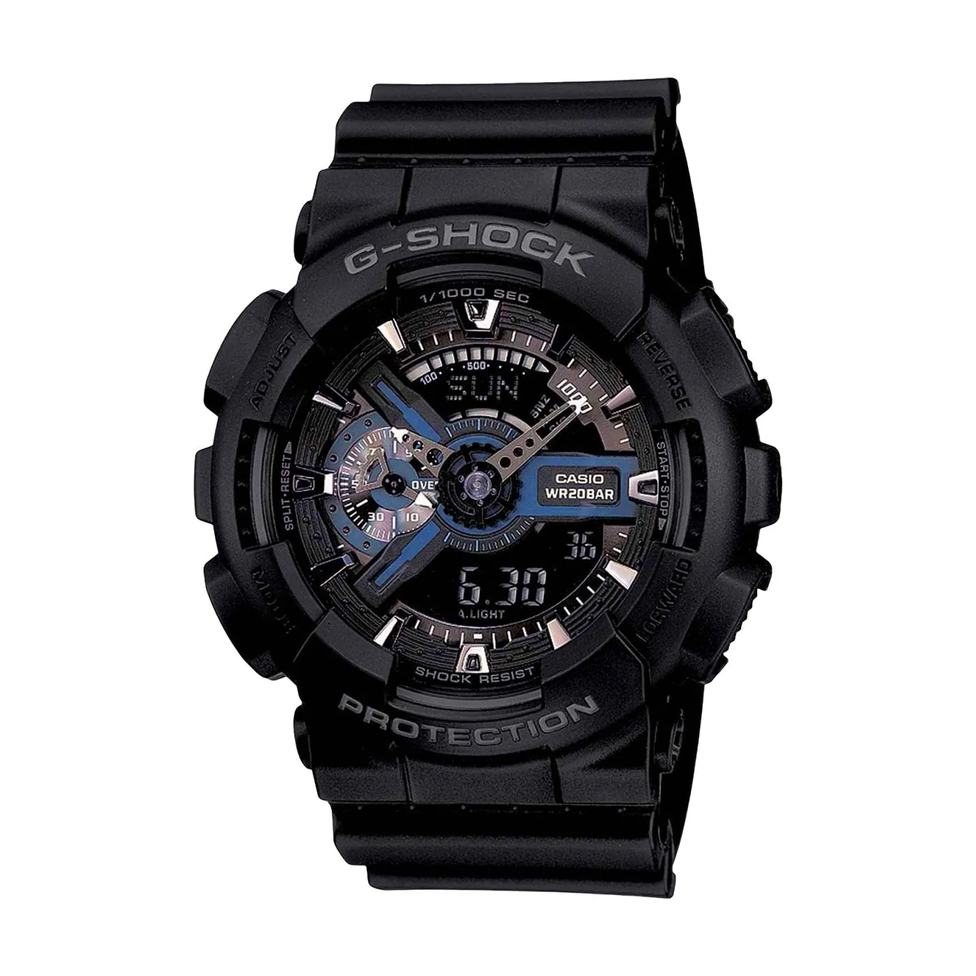 G-Shock Bluetooth Connected with 54X48 MM Black Round Dial Resin Band Strap. GA110-1B