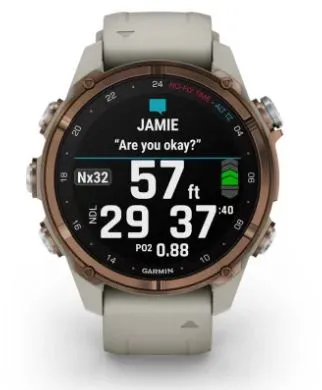 Garmin Descent Mk3i – 43 mm Bronze PVD Titanium with French Gray Silicone Band