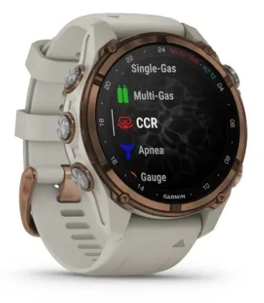 Garmin Descent Mk3i – 43 mm Bronze PVD Titanium with French Gray Silicone Band