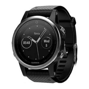 Garmin fenix 5S Black Silicone Band Heart Rate Technology GPS Smart Watch - 010-01685-02